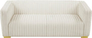 Ravish Cream Velvet Sofa - 640Cream-S - Vega Furniture