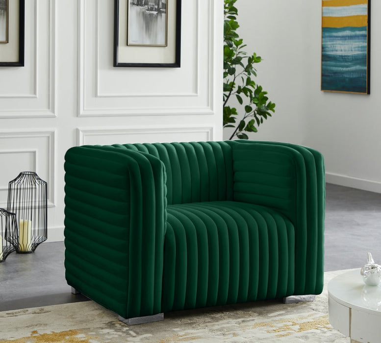 Ravish Green Velvet Chair - 640Green-C - Vega Furniture