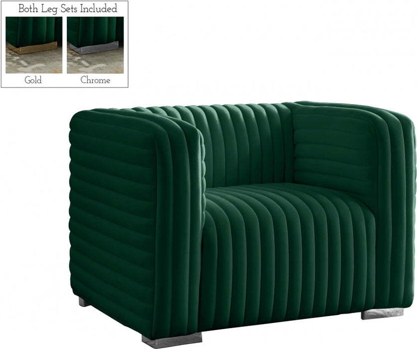 Ravish Green Velvet Chair - 640Green-C - Vega Furniture