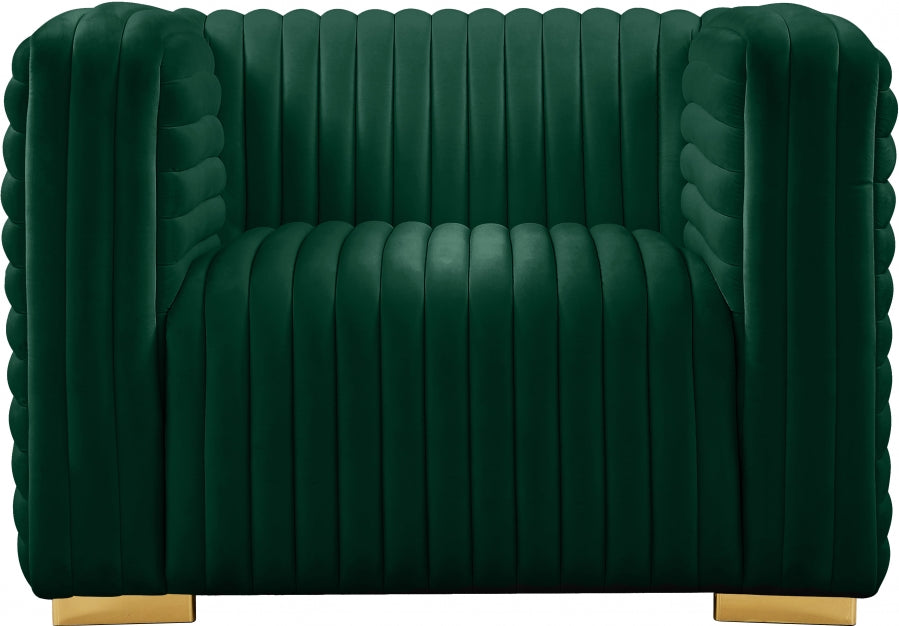 Ravish Green Velvet Chair - 640Green-C - Vega Furniture