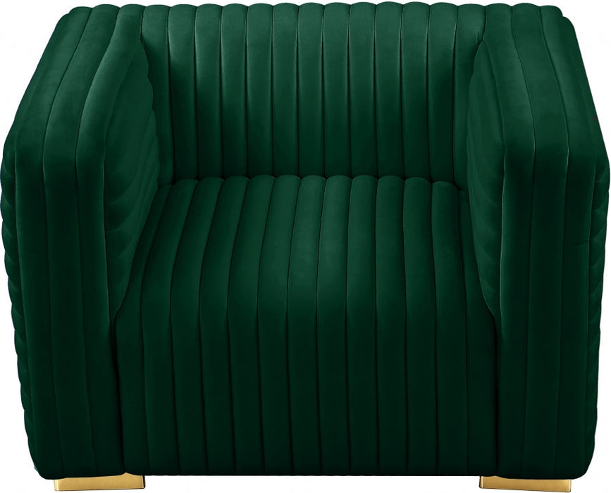 Ravish Green Velvet Chair - 640Green-C - Vega Furniture