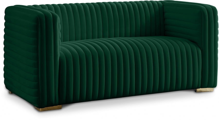 Ravish Green Velvet Loveseat - 640Green-L - Vega Furniture