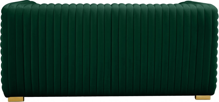 Ravish Green Velvet Loveseat - 640Green-L - Vega Furniture