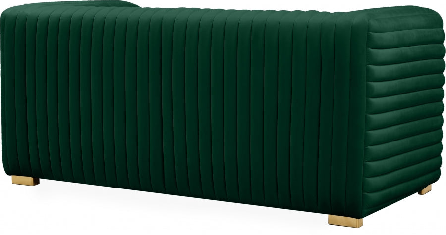 Ravish Green Velvet Loveseat - 640Green-L - Vega Furniture