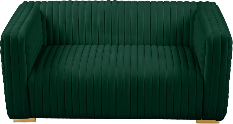 Ravish Green Velvet Loveseat - 640Green-L - Vega Furniture