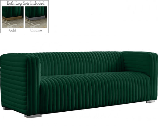 Ravish Green Velvet Sofa - 640Green-S - Vega Furniture