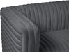 Ravish Grey Velvet Chair - 640Grey-C - Vega Furniture