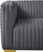 Ravish Grey Velvet Chair - 640Grey-C - Vega Furniture