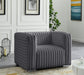 Ravish Grey Velvet Chair - 640Grey-C - Vega Furniture