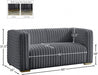 Ravish Grey Velvet Loveseat - 640Grey-L - Vega Furniture