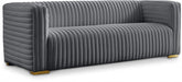 Ravish Grey Velvet Sofa - 640Grey-S - Vega Furniture