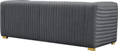 Ravish Grey Velvet Sofa - 640Grey-S - Vega Furniture