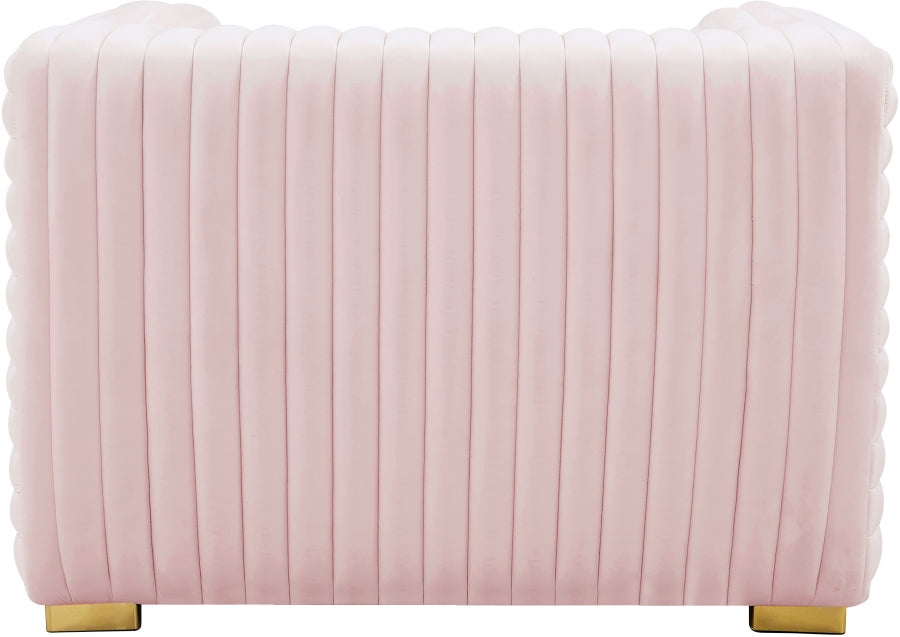 Ravish Pink Velvet Chair - 640Pink-C - Vega Furniture