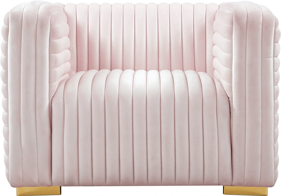 Ravish Pink Velvet Chair - 640Pink-C - Vega Furniture