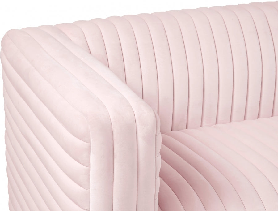 Ravish Pink Velvet Loveseat - 640Pink-L - Vega Furniture