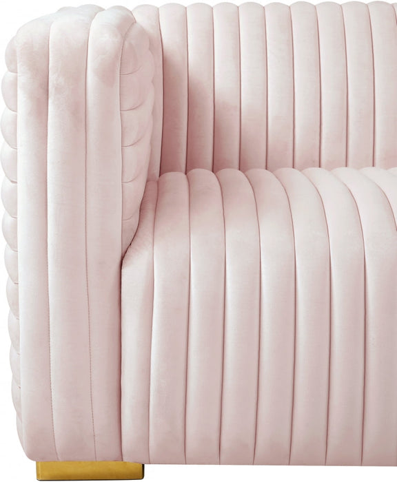 Ravish Pink Velvet Loveseat - 640Pink-L - Vega Furniture