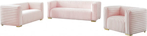 Ravish Pink Velvet Loveseat - 640Pink-L - Vega Furniture