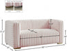 Ravish Pink Velvet Loveseat - 640Pink-L - Vega Furniture