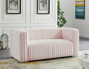 Ravish Pink Velvet Loveseat - 640Pink-L - Vega Furniture