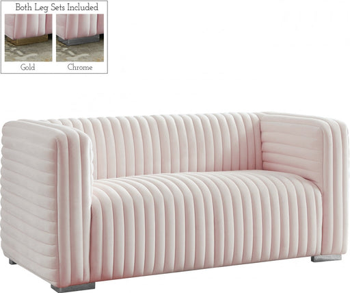 Ravish Pink Velvet Loveseat - 640Pink-L - Vega Furniture