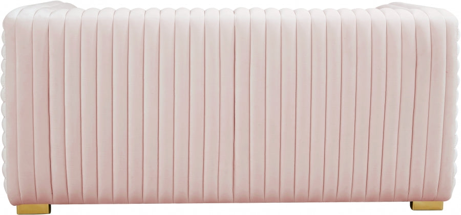 Ravish Pink Velvet Loveseat - 640Pink-L - Vega Furniture