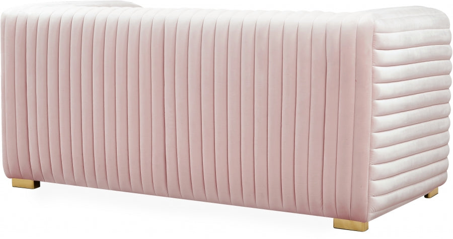 Ravish Pink Velvet Loveseat - 640Pink-L - Vega Furniture