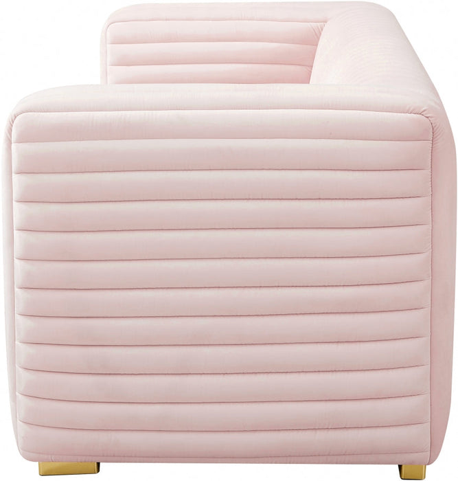 Ravish Pink Velvet Loveseat - 640Pink-L - Vega Furniture