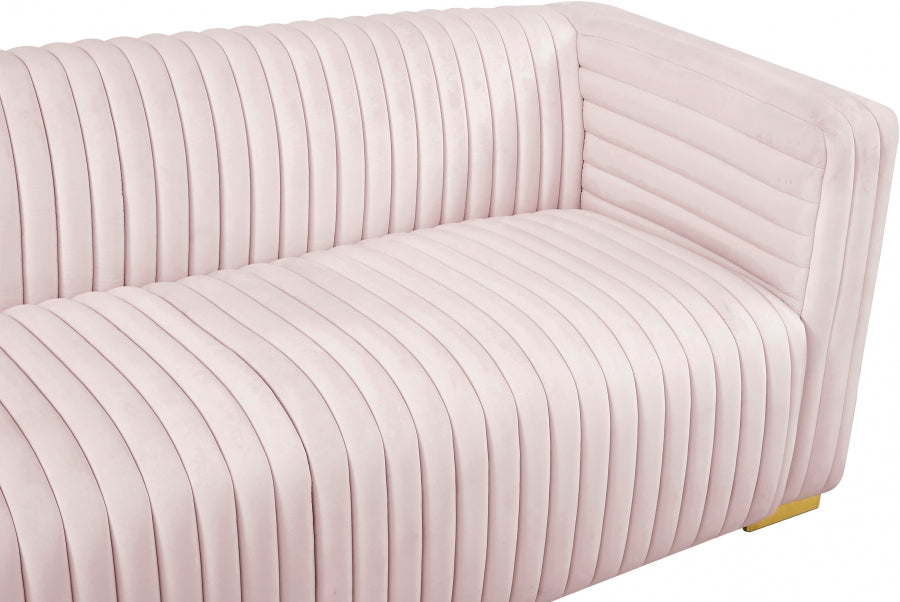 Ravish Pink Velvet Sofa - 640Pink-S - Vega Furniture