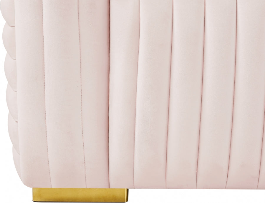 Ravish Pink Velvet Sofa - 640Pink-S - Vega Furniture