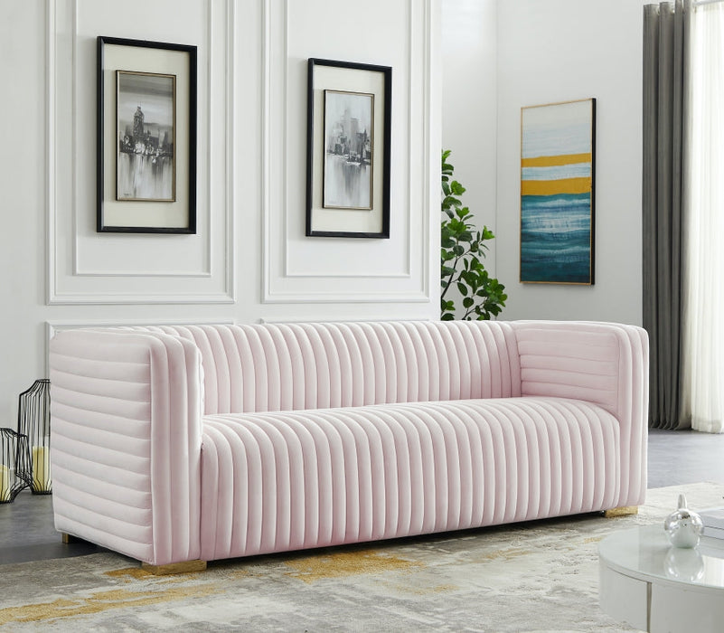 Ravish Pink Velvet Sofa - 640Pink-S - Vega Furniture