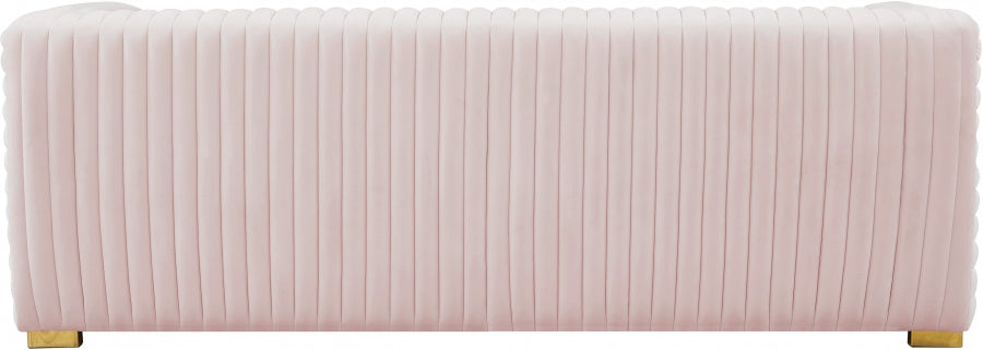 Ravish Pink Velvet Sofa - 640Pink-S - Vega Furniture