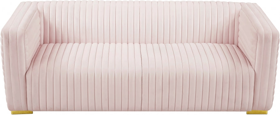 Ravish Pink Velvet Sofa - 640Pink-S - Vega Furniture