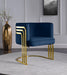 Rays Blue Velvet Accent Chair - 533Navy - Vega Furniture