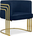 Rays Blue Velvet Accent Chair - 533Navy - Vega Furniture