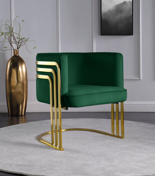 Rays Green Velvet Accent Chair - 533Green - Vega Furniture