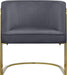 Rays Grey Velvet Accent Chair - 533Grey - Vega Furniture