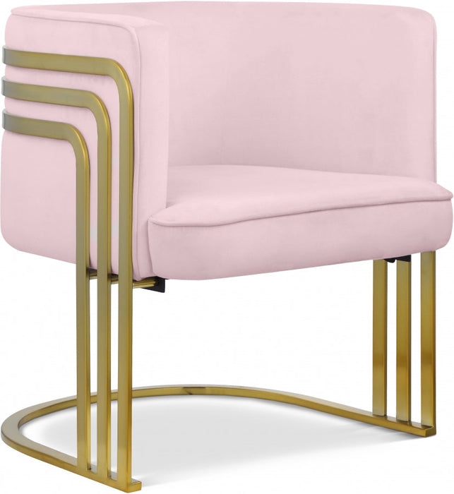 Rays Pink Velvet Accent Chair - 533Pink - Vega Furniture