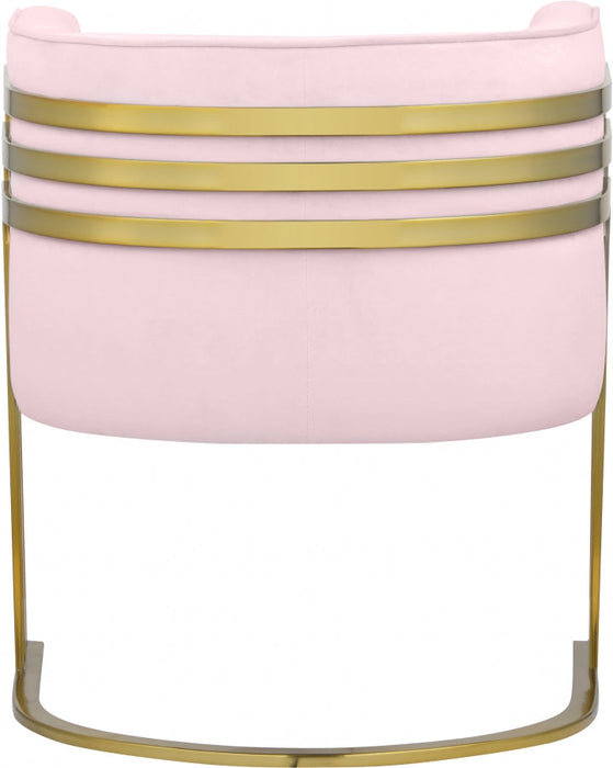 Rays Pink Velvet Accent Chair - 533Pink - Vega Furniture