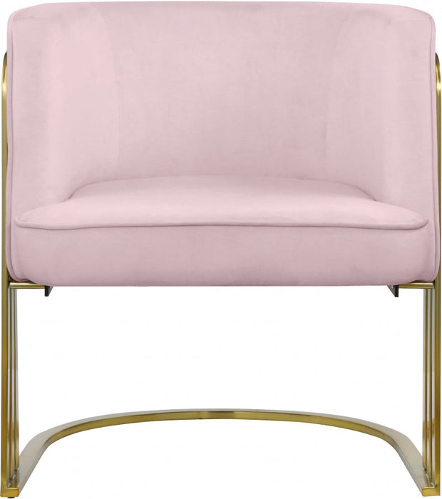 Rays Pink Velvet Accent Chair - 533Pink - Vega Furniture