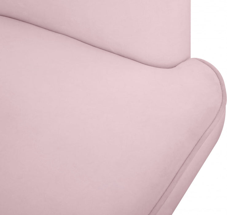 Rays Pink Velvet Accent Chair - 533Pink - Vega Furniture