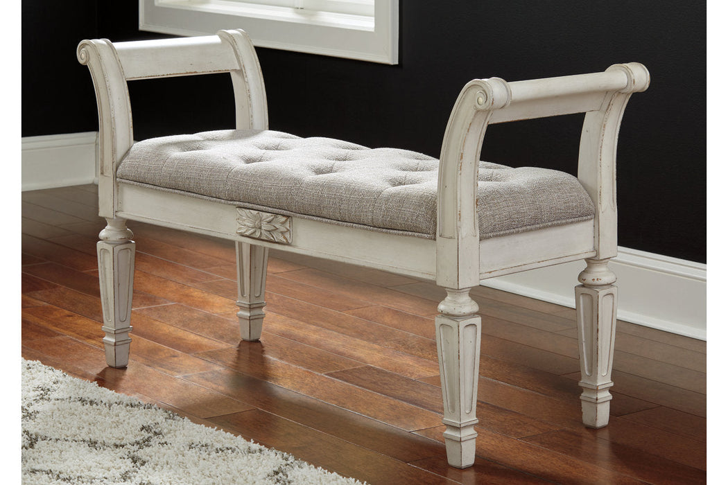 Realyn Antique White Accent Bench - A3000157 - Vega Furniture