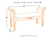 Realyn Antique White Accent Bench - A3000157 - Vega Furniture