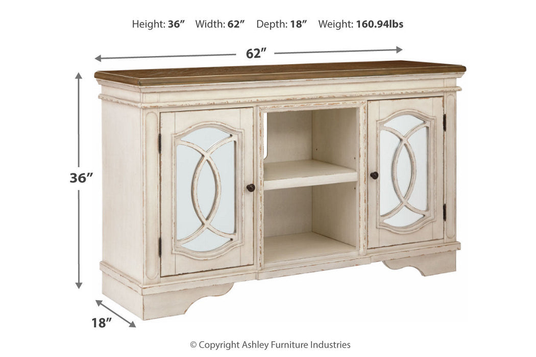 Realyn Chipped White 62" TV Stand - W743-48 - Vega Furniture