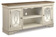 Realyn Chipped White 74" TV Stand - W743-68 - Vega Furniture