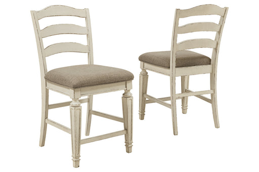 Realyn Chipped White Counter Height Chair, Set of 2 - D743-124 - Vega Furniture