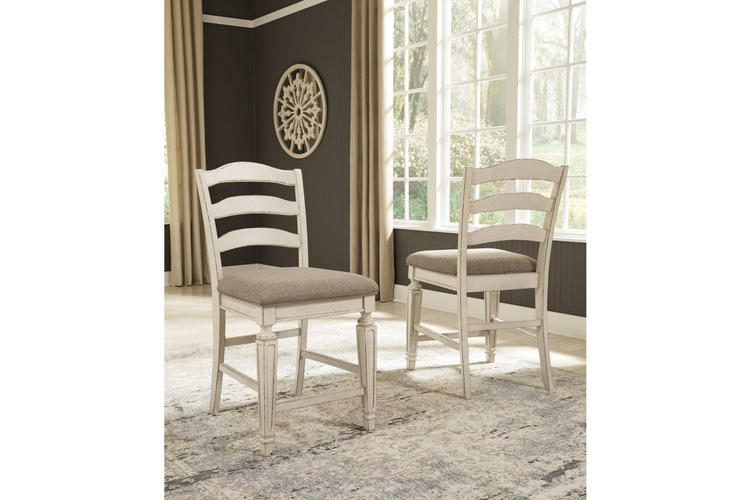 Realyn Chipped White Counter Height Chair, Set of 2 - D743-124 - Vega Furniture