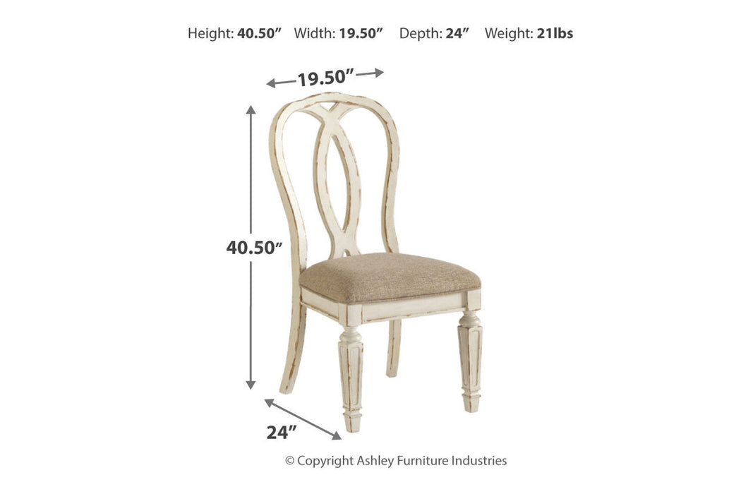 Realyn Chipped White Dining Chair, Set of 2 - D743-02 - Vega Furniture