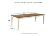 Realyn Chipped White Dining Extension Table - D743-45 - Vega Furniture