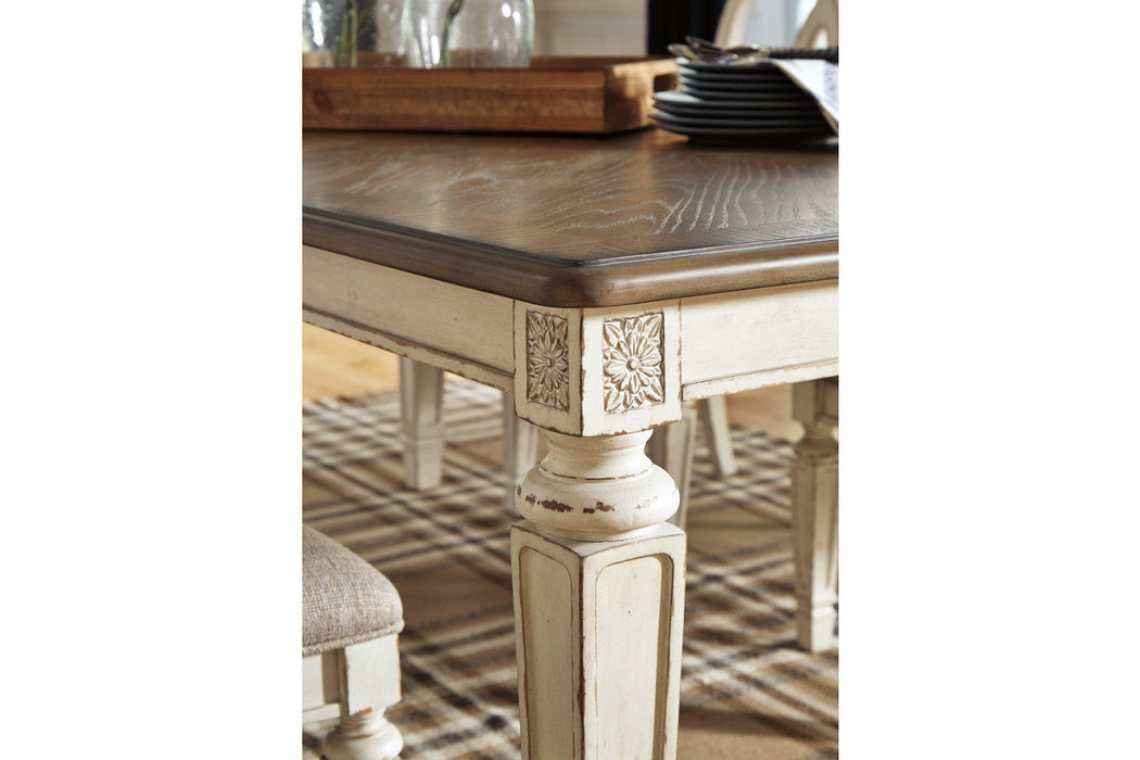 Realyn Chipped White Dining Extension Table - D743-45 - Vega Furniture