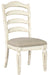 Realyn Chipped White Extendable Ladder Dining Set - SET | D743-45 | D743-01(4) - Vega Furniture